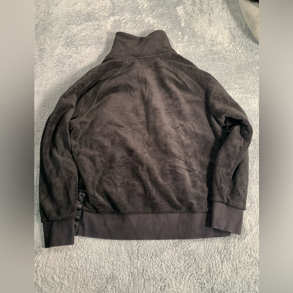 Athleta Fleece Pullover Black Medium - image 8